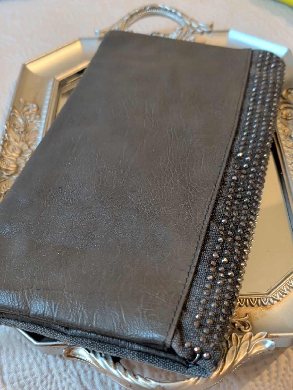 Aldo Grey Studded Women's Clutch - Picture 4 of 6